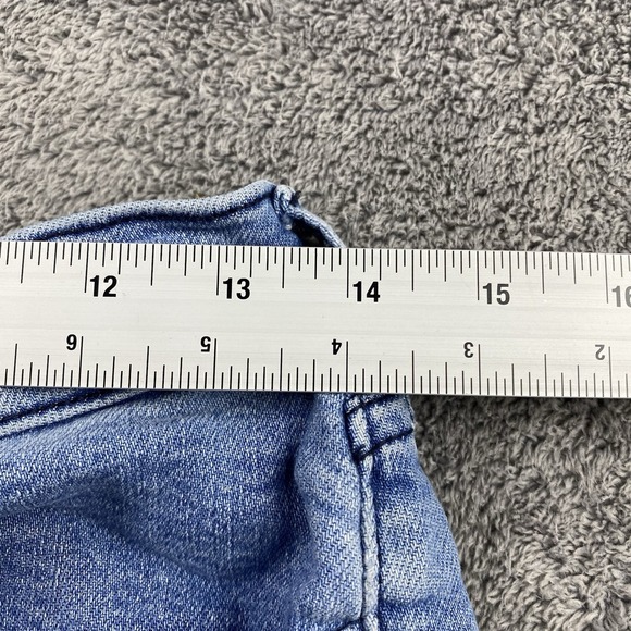 Levis 514 Slim Straight Jeans Mens 30x32 Blue Medium Wash Mid Rise Distressed - Picture 7 of 13